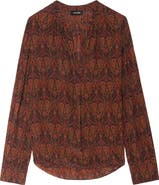 Zadig & Voltaire Tinko Paisley Print Long Sleeve Shirt