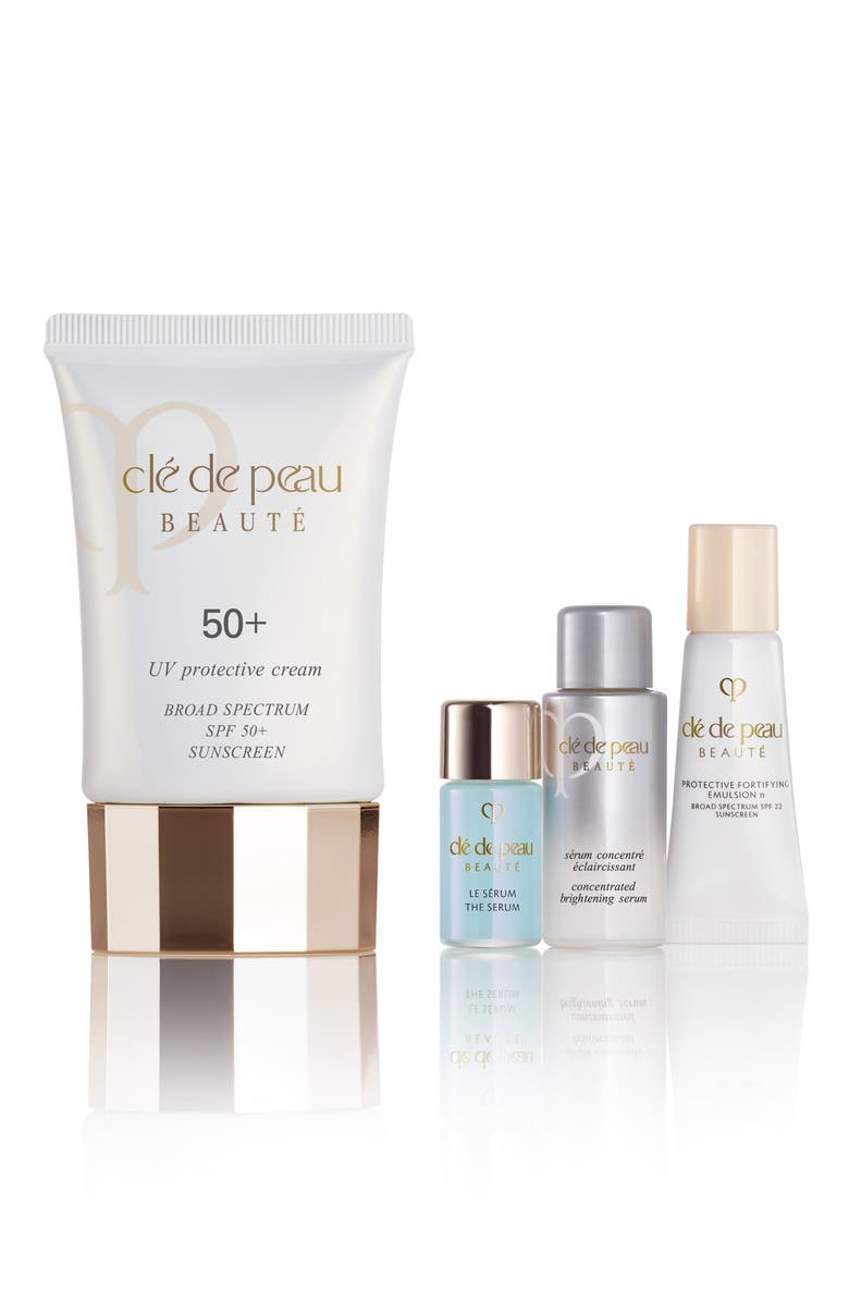 Clé de Peau Beauté Brighten & Defend SPF Skin Care Set, Main, color, 