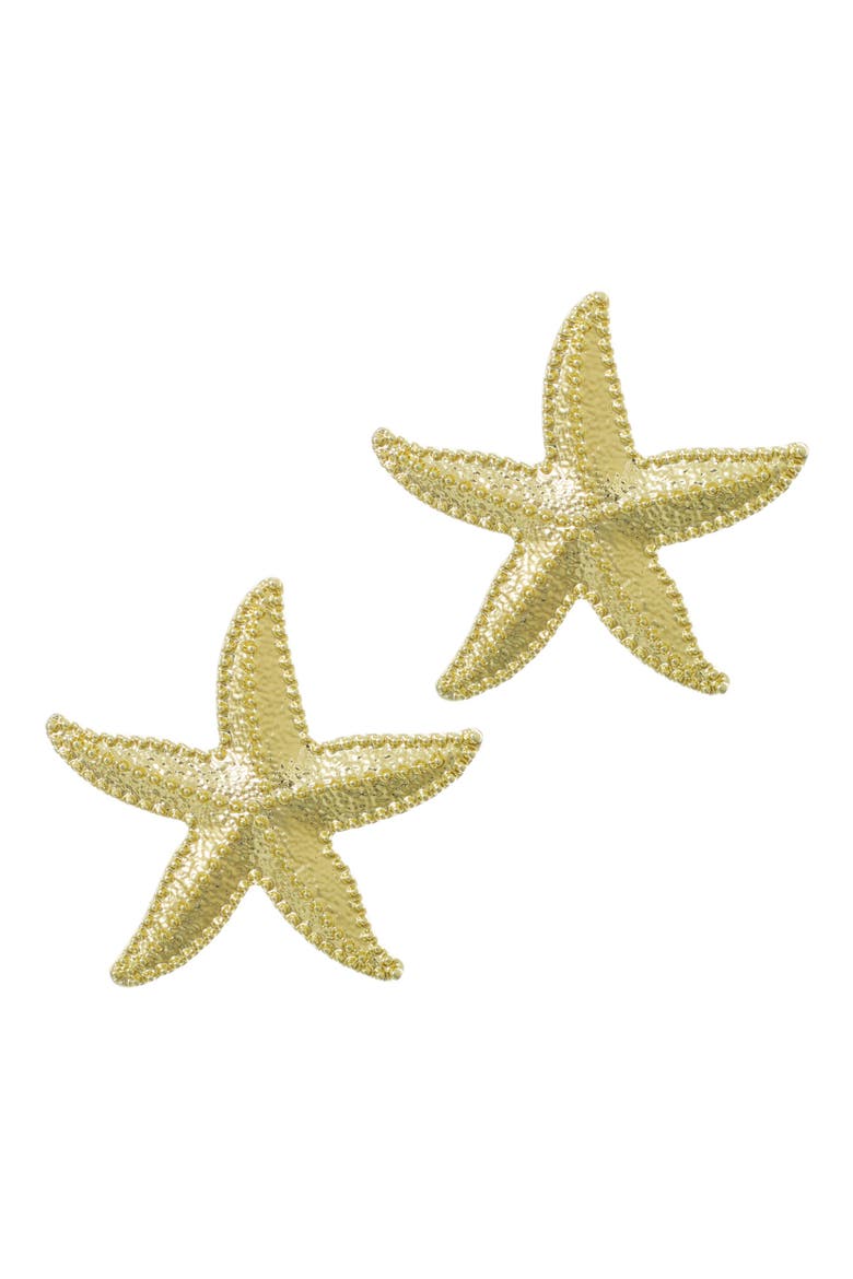 Starfish Drop Earrings, Main, color, GOLD