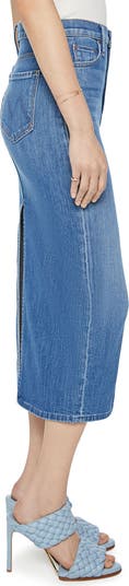 MOTHER The Pencil Pusher Denim Midi Skirt | Anthropologie