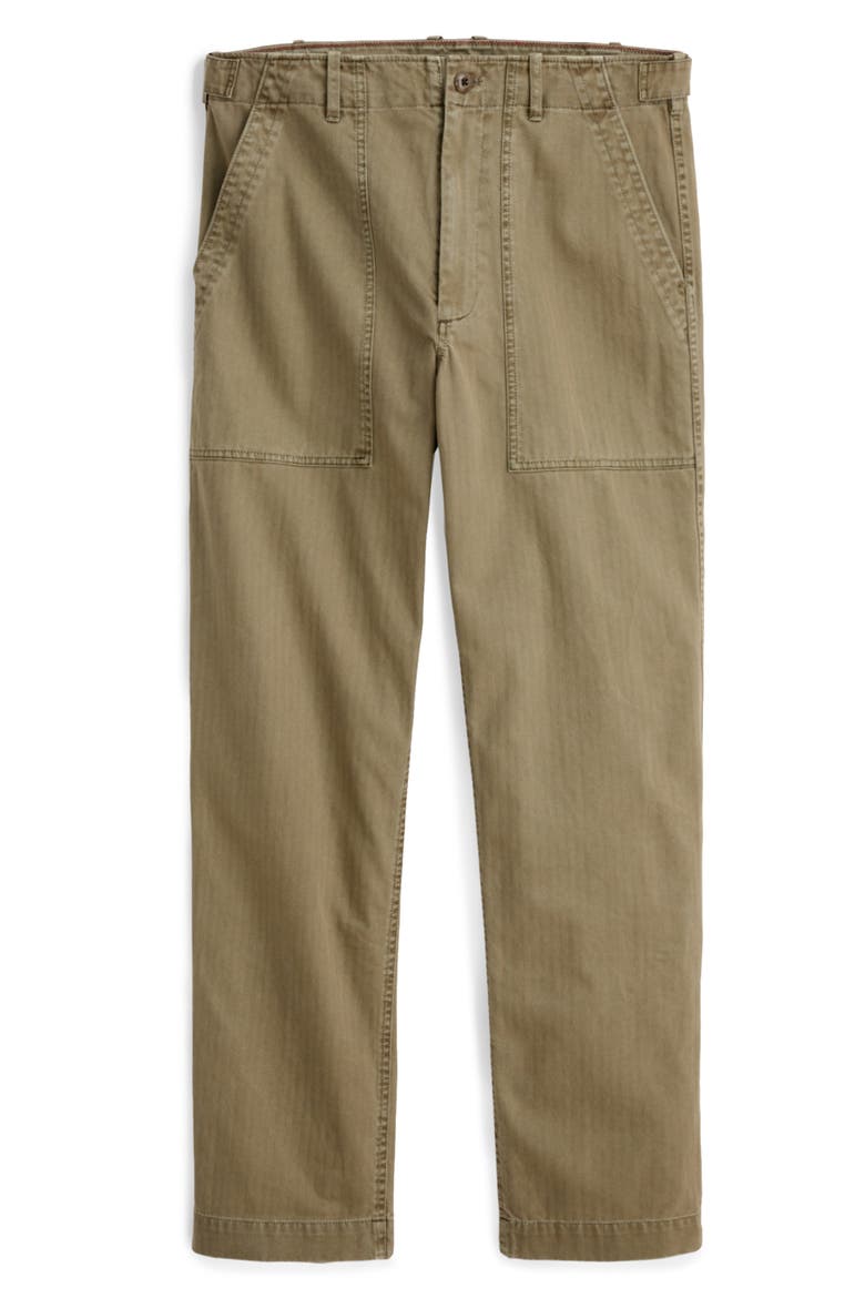 Cotton Herringbone Field Pants, Alternate, color, VINTAGE OLIVE