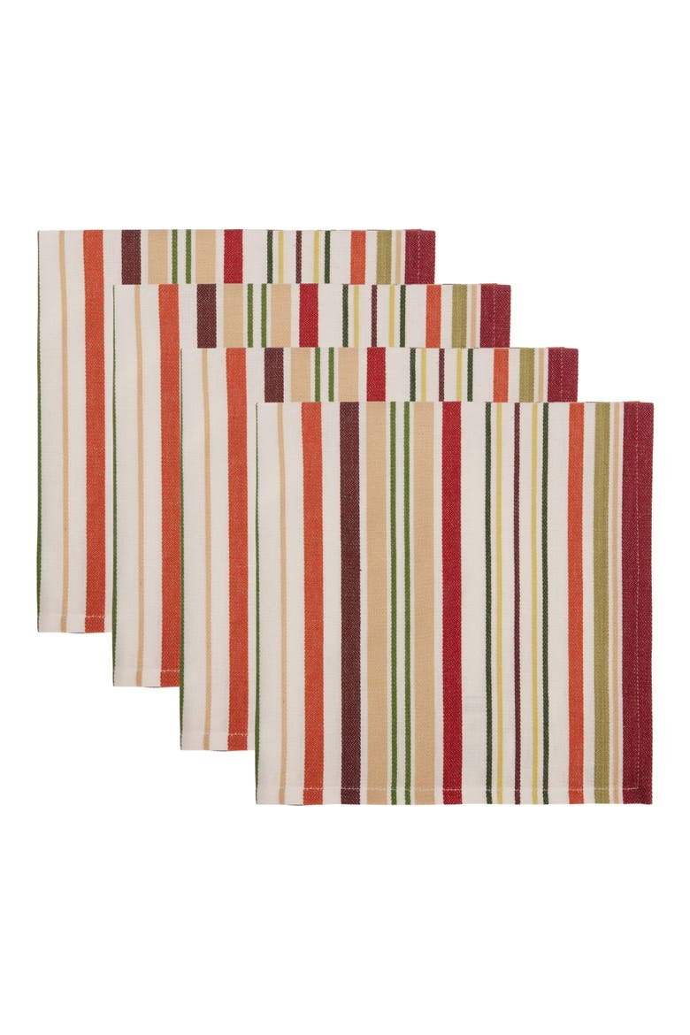 Grove Stripe 4-Piece Napkin Set, Main, color, GROVE STRIPE