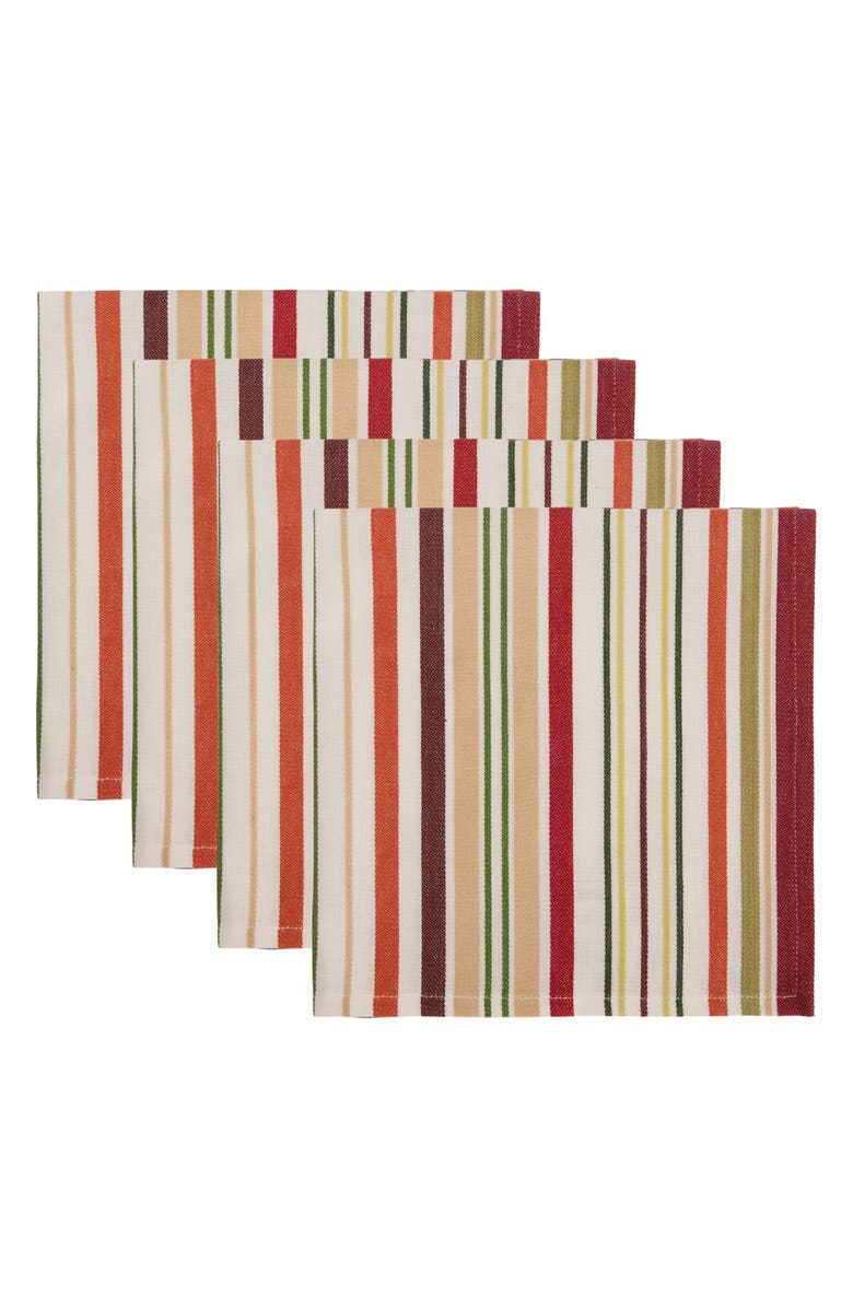 Design Imports Grove Stripe 4-Piece Napkin Set, Main, color, Grove Stripe