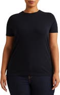 Lauren Ralph Lauren Crewneck Stretch Cotton T-Shirt