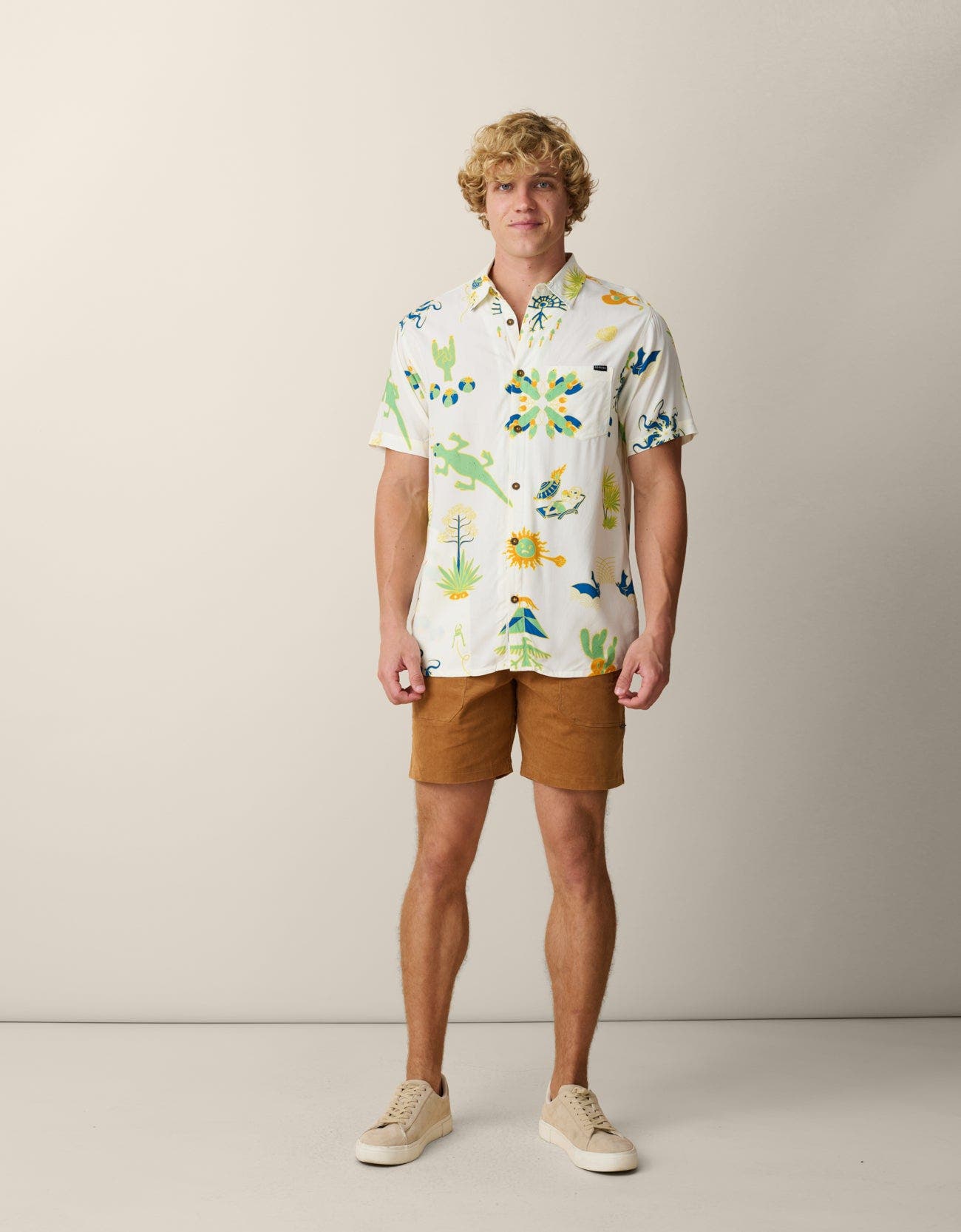 Baja Llama Men's Off-white Desert Print Button-up Shirt (Men) | Nordstrom
