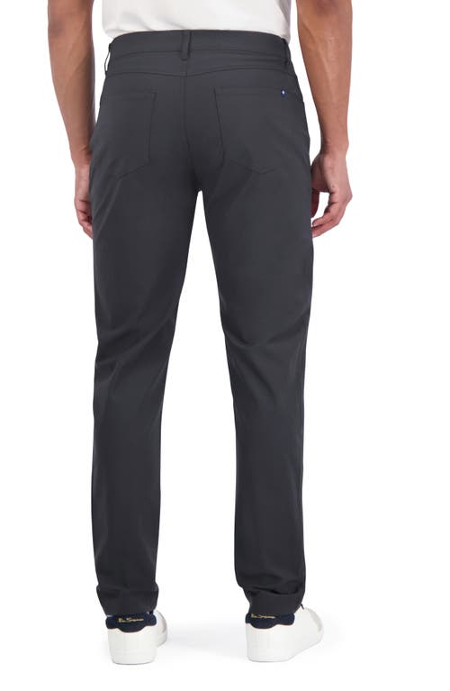Ben Sherman Solid 4-way-stretch Tech Golf Pants In Dark Grey