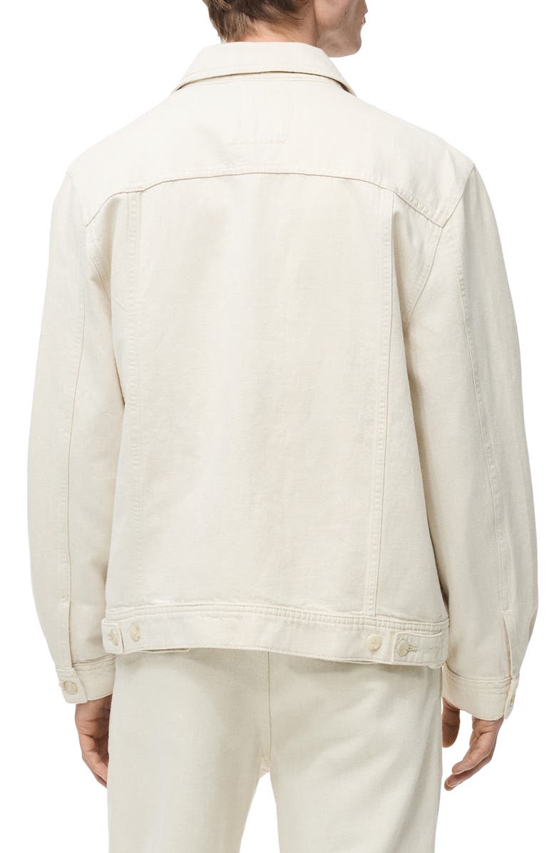 MANGO Cotton & Linen Jacket with Pockets, Alternate, color, Ecru