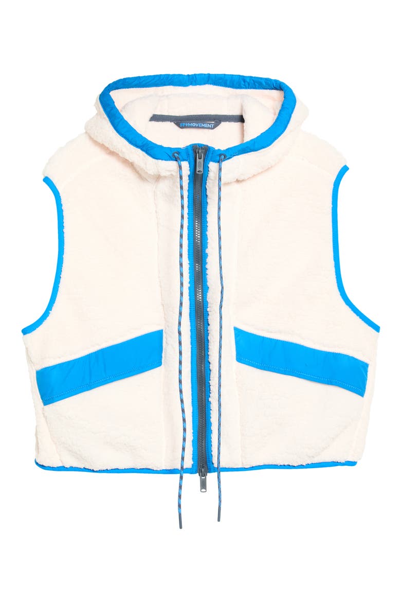 Sky High Fleece Vest, Alternate, color, CREAM/ POWERLINE