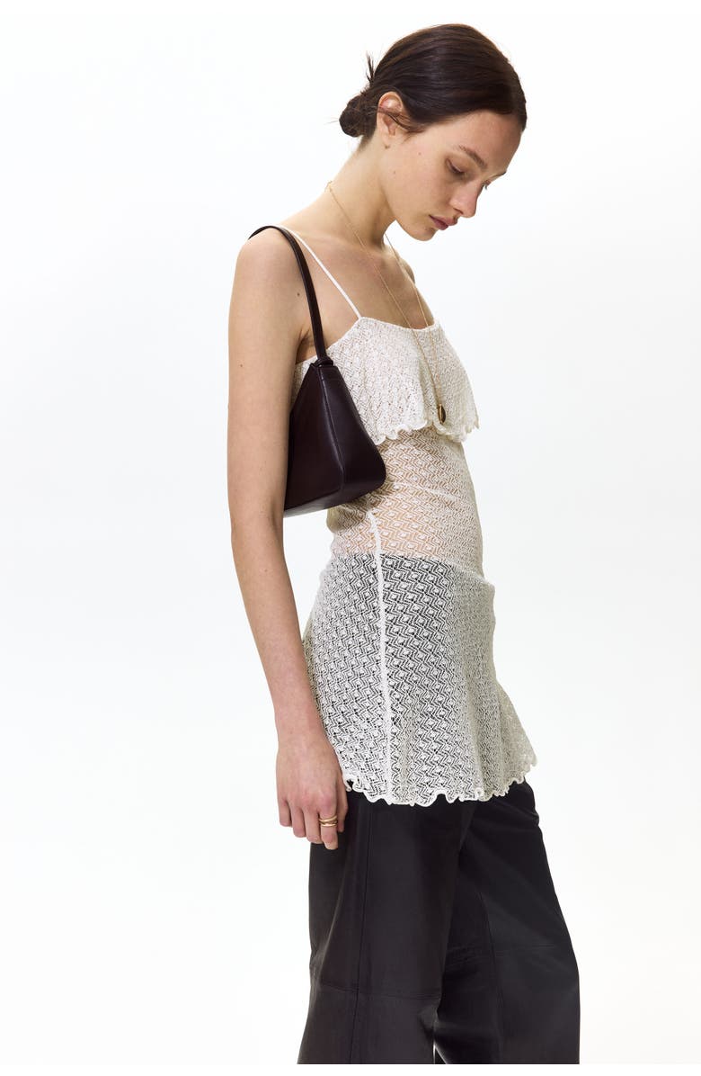 H&M Pointelle-knit Strappy Top, Alternate, color, White