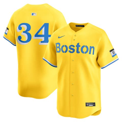 Men's Nike David Ortiz Gold Boston Red Sox City Connect Retired Player Jersey