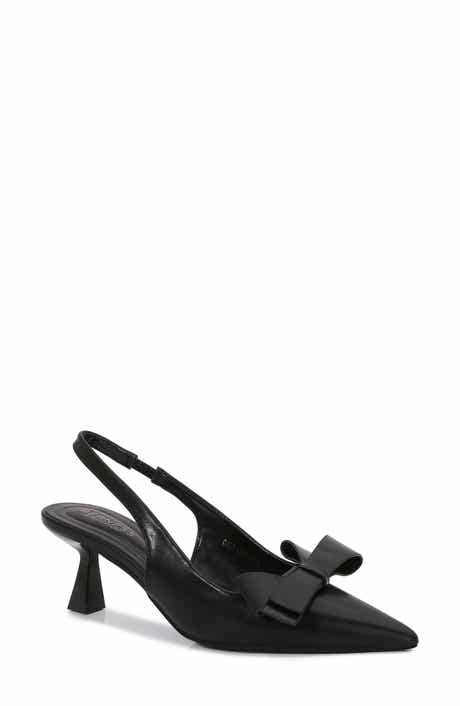 BERNESS Calliope Asymmetric Bow Slingback Pump