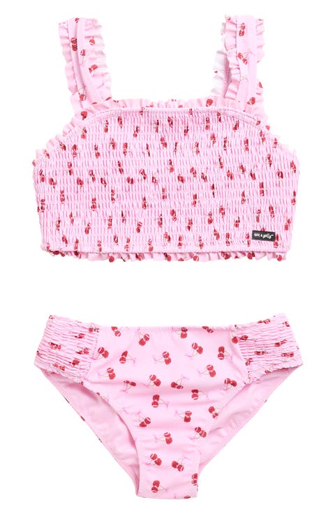 Kids' Ruffle Smocked Two-Piece Swimsuit (Big Kid)