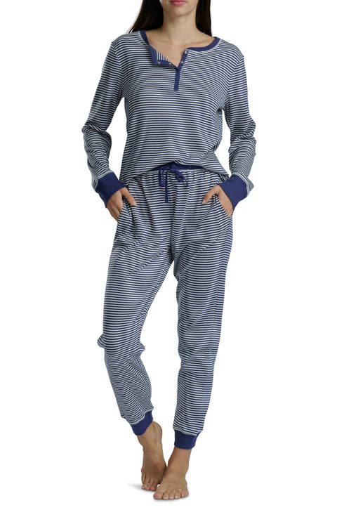 Cotton Blend Pajama Top & Pants Set