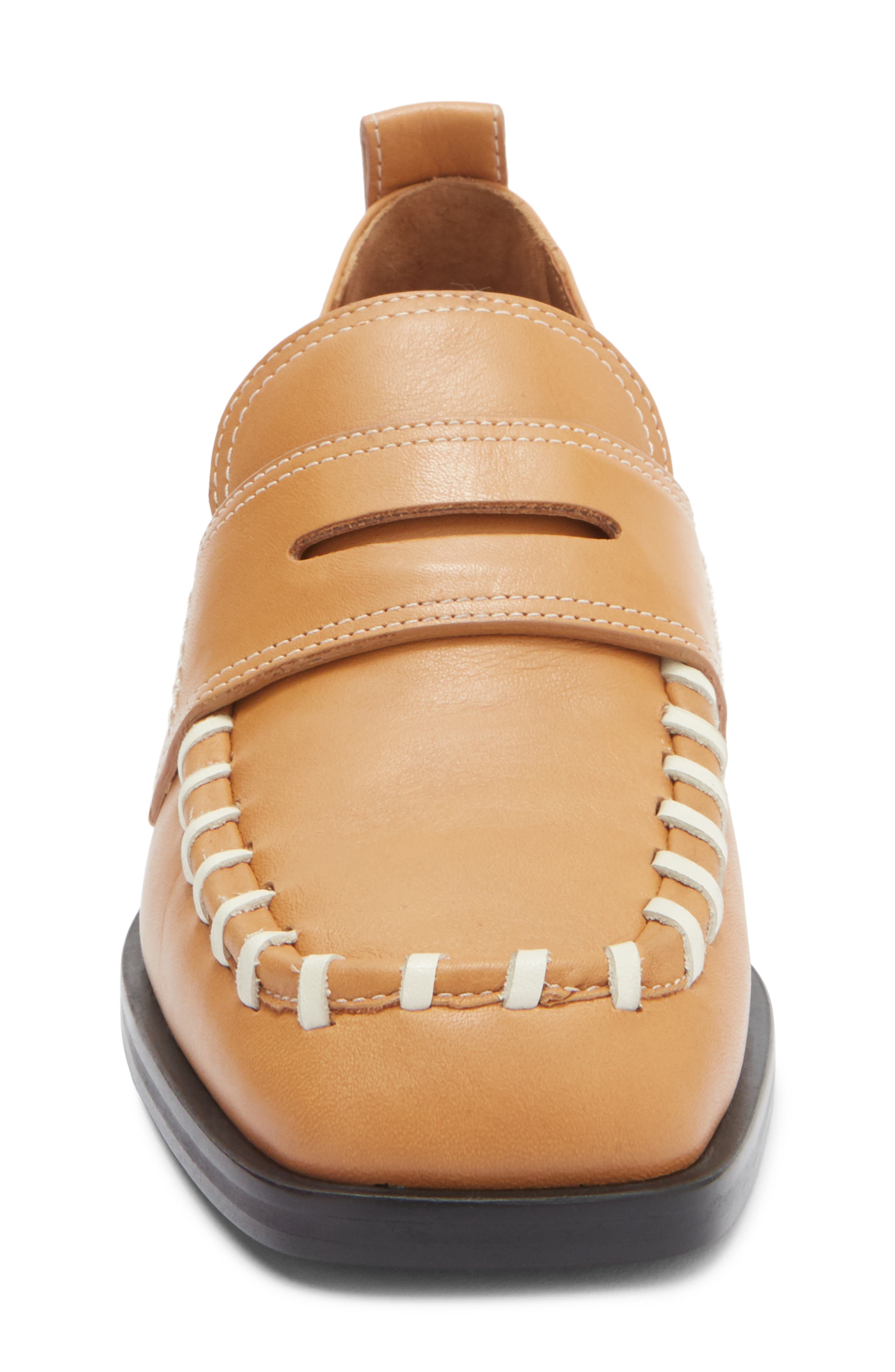 LABUCQ George Whipstitch Penny Loafer, Alternate, color, Camel