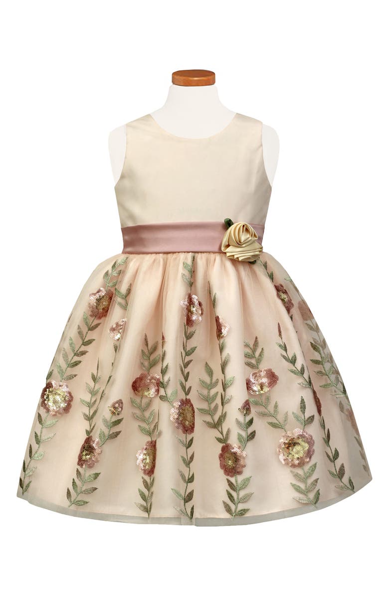 Sorbet Embroidered Fit & Flare Dress, Main, color, 