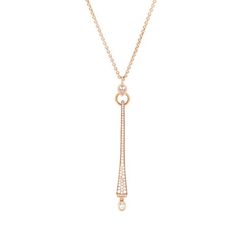 Clou De Forge Pendant Necklace 18K Rose Gold and Diamonds Large