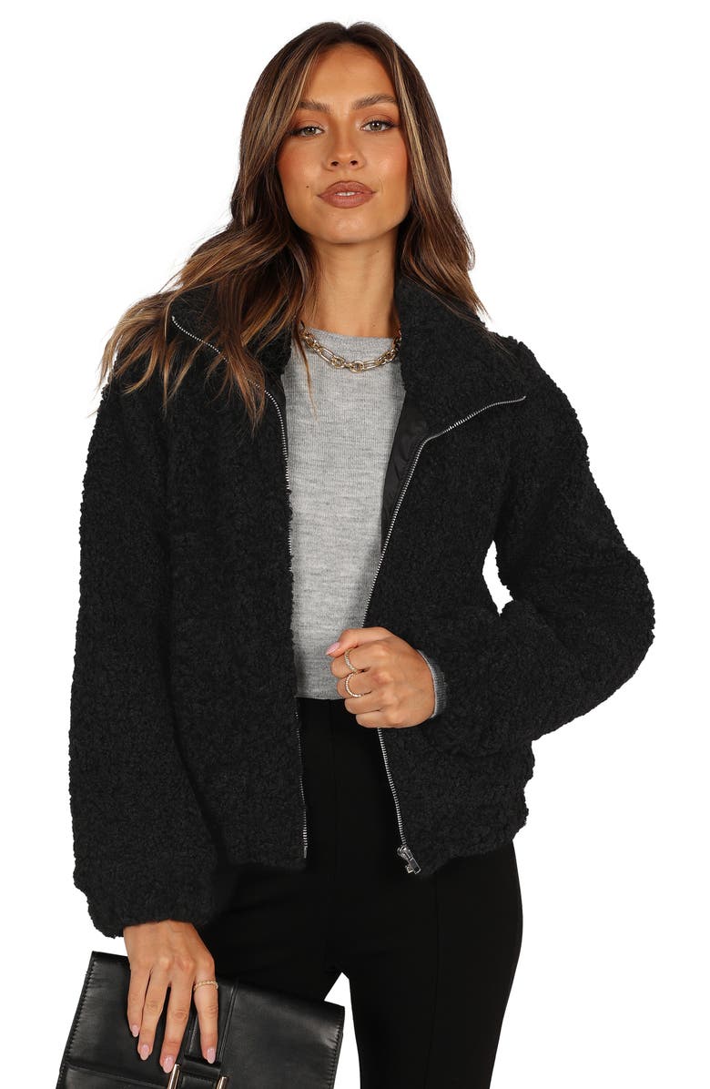Petal & Pup Lucia Faux Fur Zip-Up Jacket, Alternate, color,