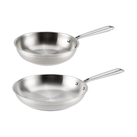 Gourmet Stainless Steel Twin Frypan 8" & 10"