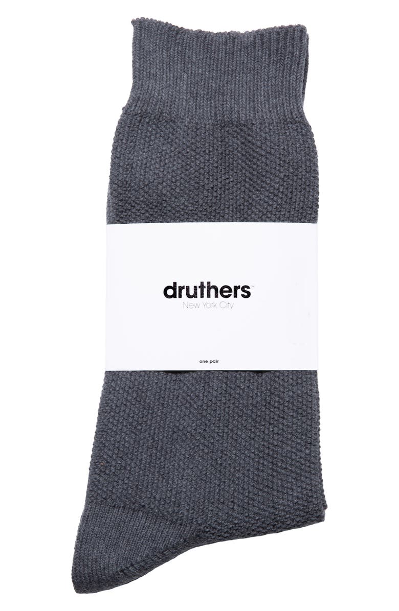 Druthers Botanical Dyed Organic Cotton Blend Piqué Crew Socks, Alternate, color,