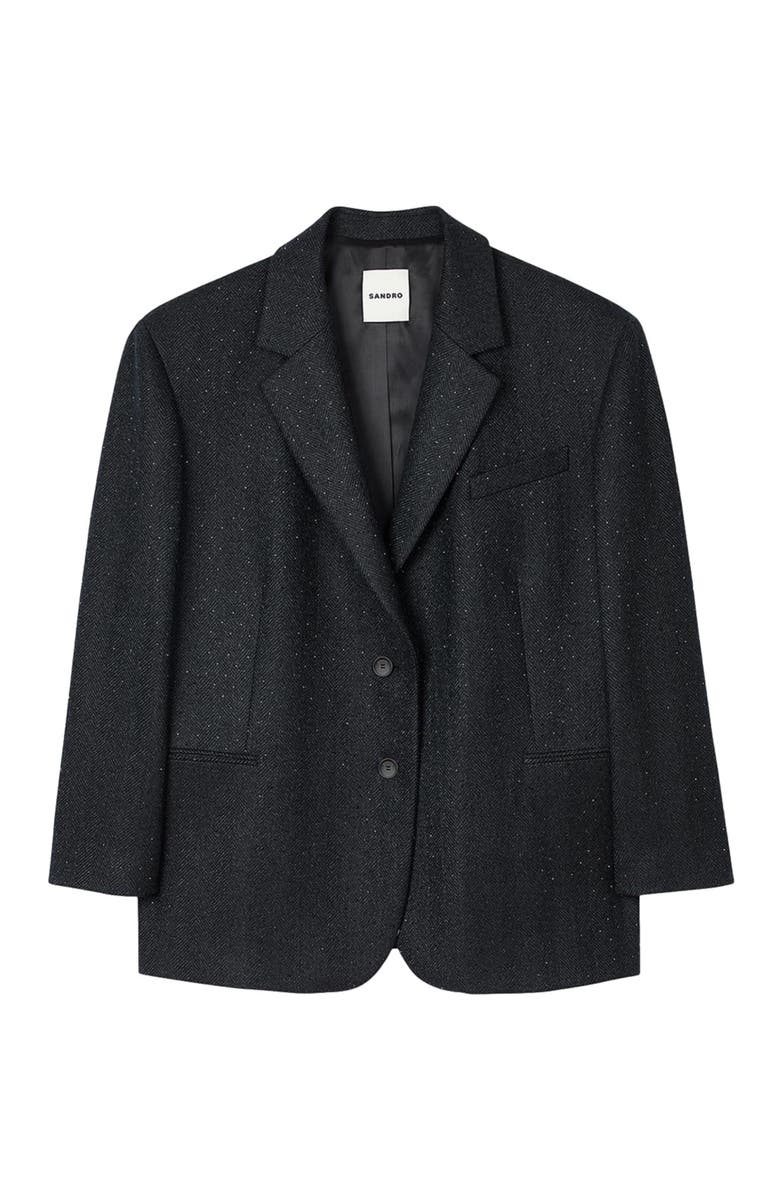 SANDRO Oversized suit jacket, Alternate, color, 