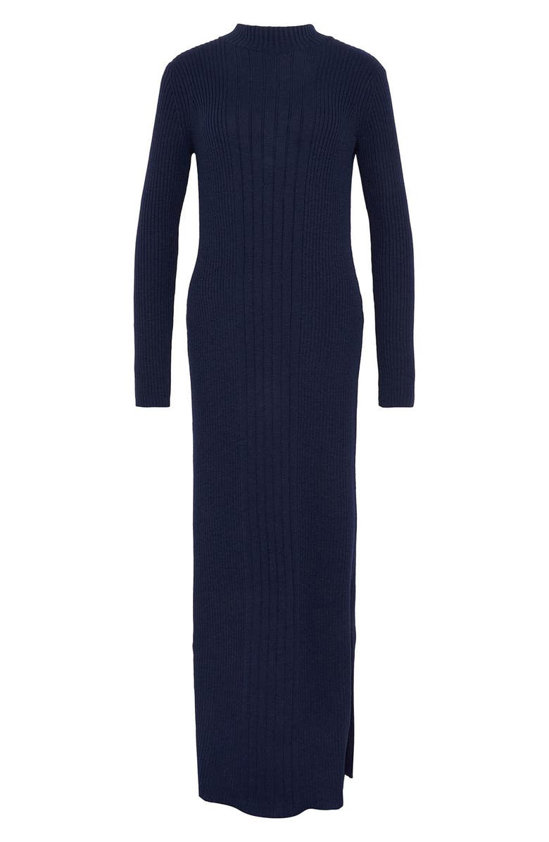 Barbour Ingrid Long Sleeve Cotton Rib Sweater Dress, Alternate, color,