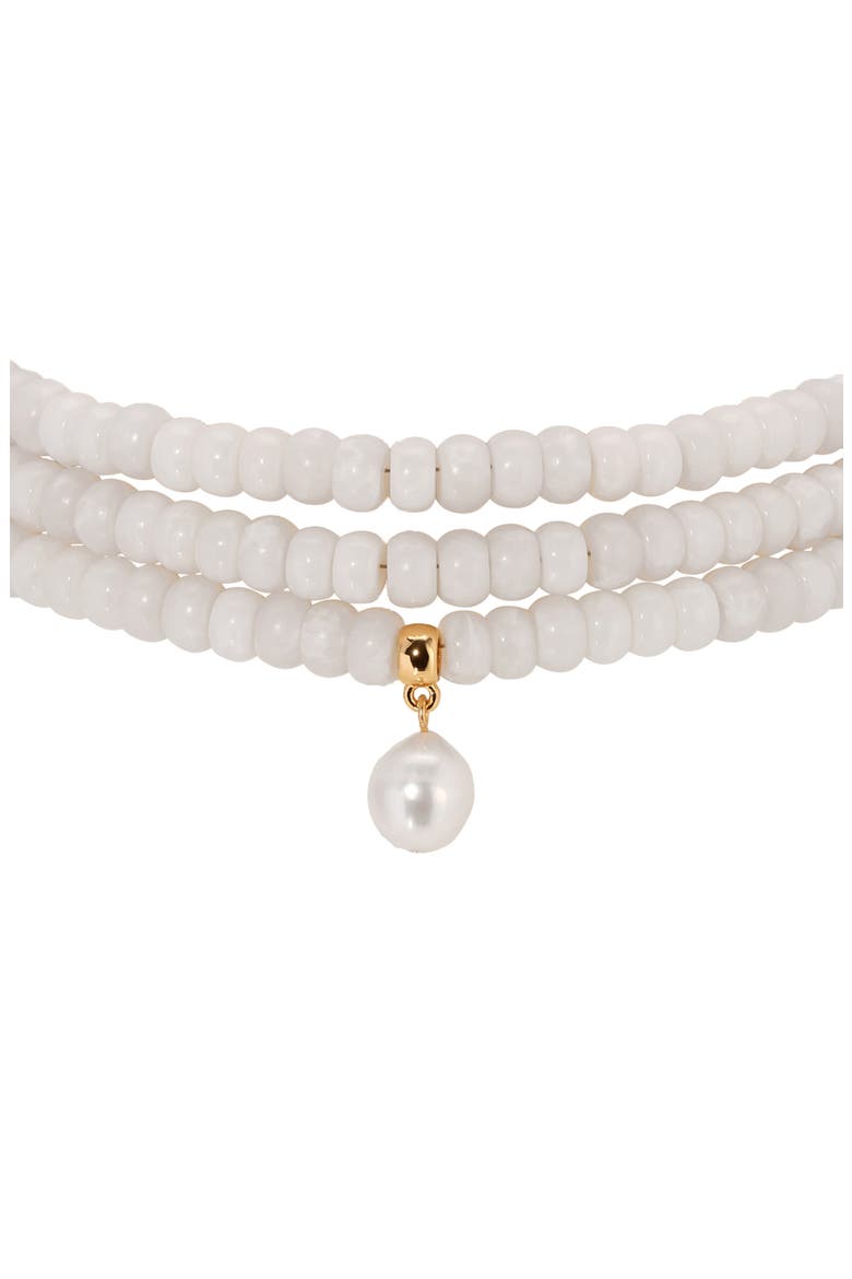 Marina Layers Beaded Necklace, Main, color, BONE