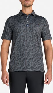 Bad Birdie Cosmic Chaos Abstract Print Performance Golf Polo