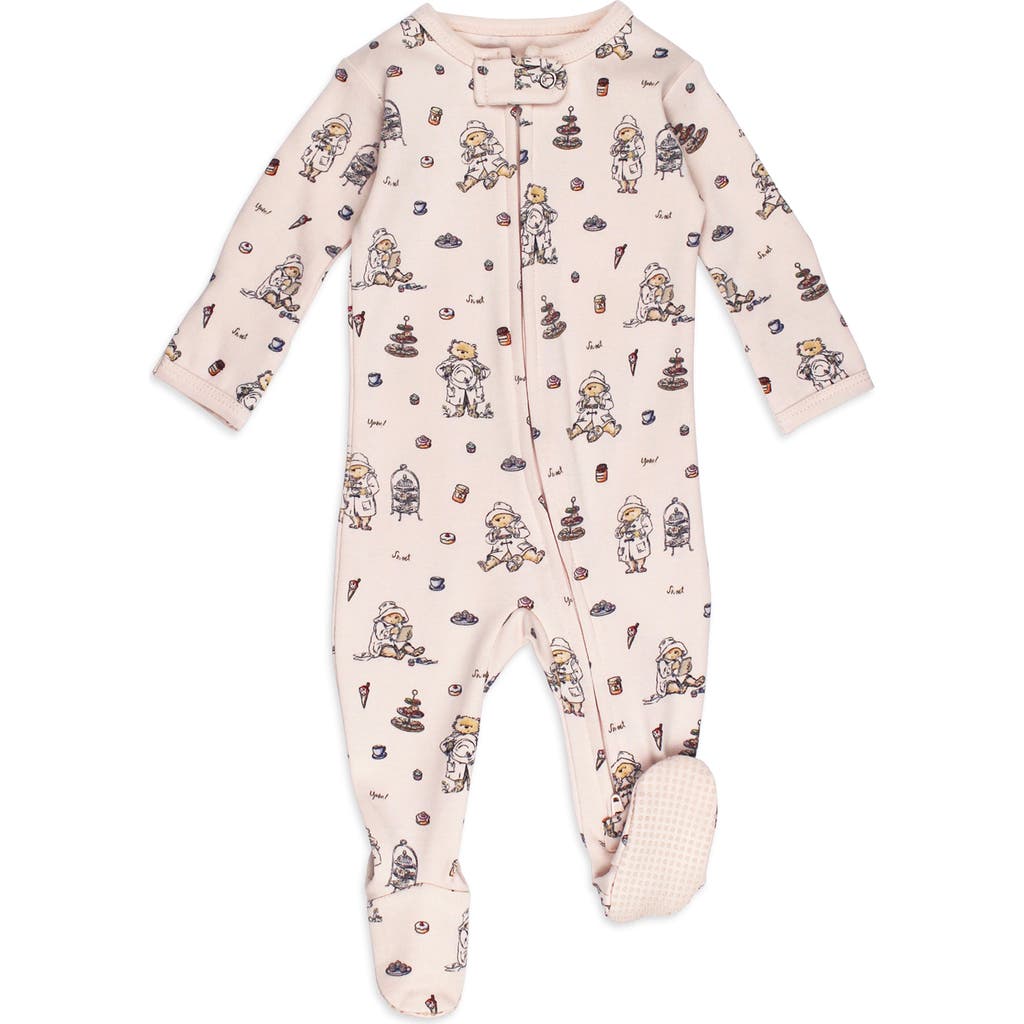 L'ovedbaby X Paddington Bear™ Organic Cotton Zip Footie In Sweet Paddington