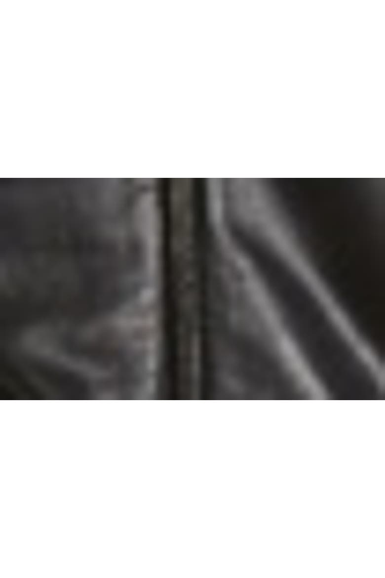 Contrast Trim Lambskin Leather Jacket, Alternate, color, BLACK/SADDLE