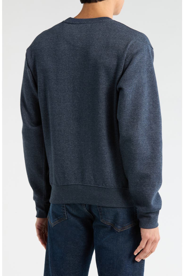 Sierra Crewneck Fleece Sweatshirt, Alternate, color, NAVY HEATHER