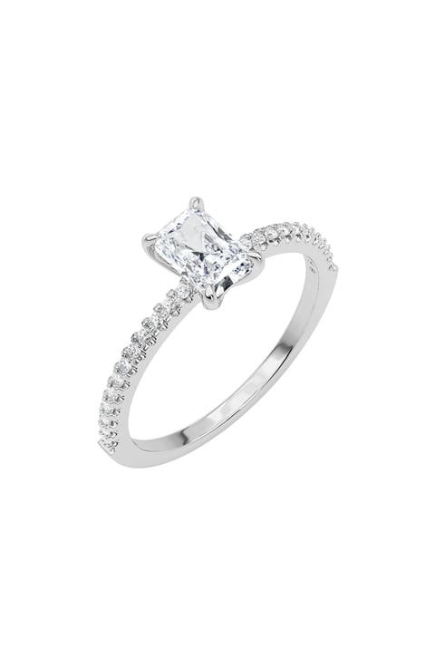 Radiant Solitaire Cubic Zirconia Ring