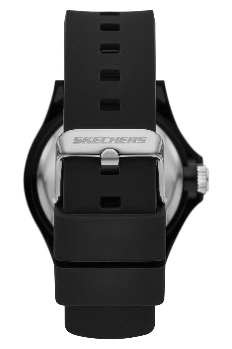 Rosencrans Silicone Strap Watch, 40mm, Alternate, color, BLACK