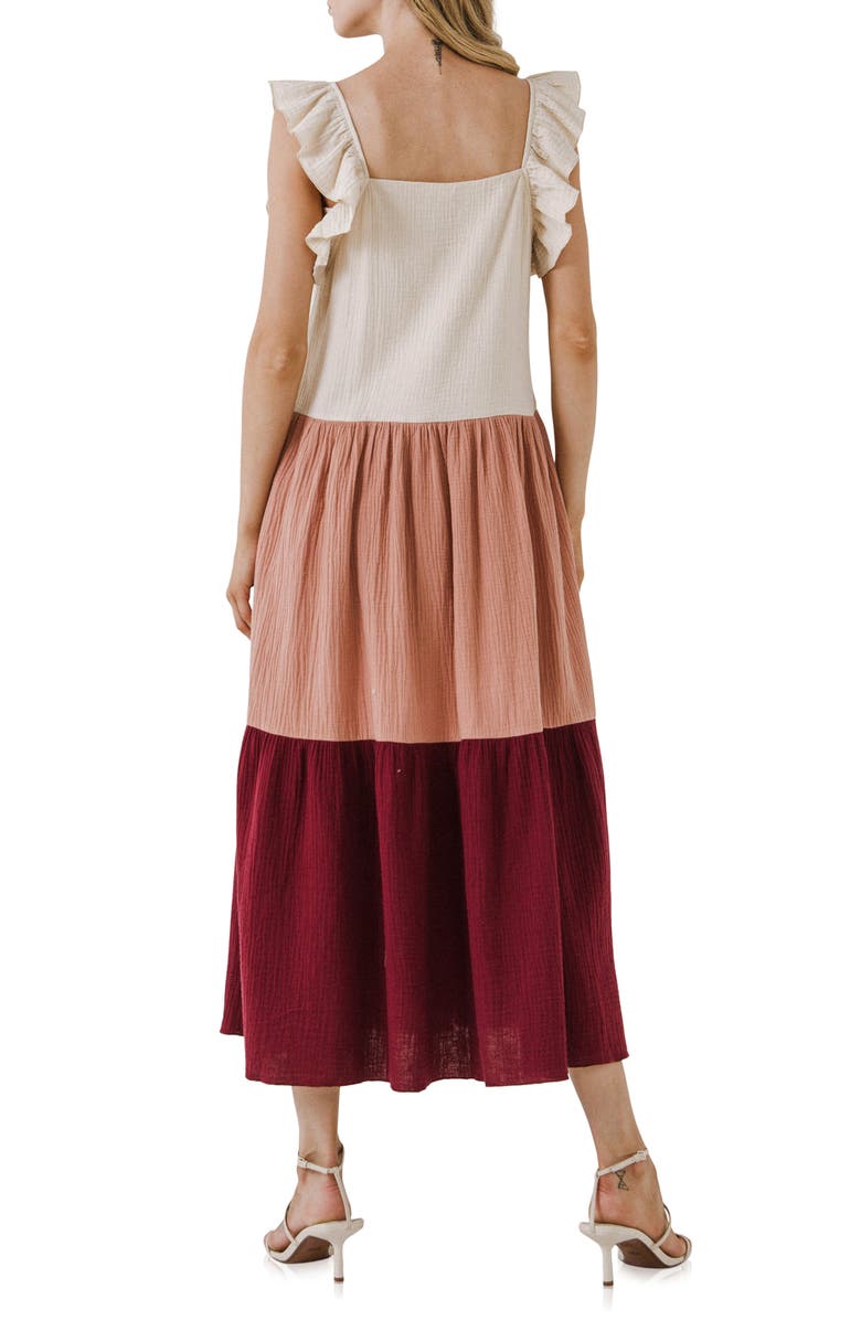 Free the Roses Colorblock Midi Dress, Alternate, color, 