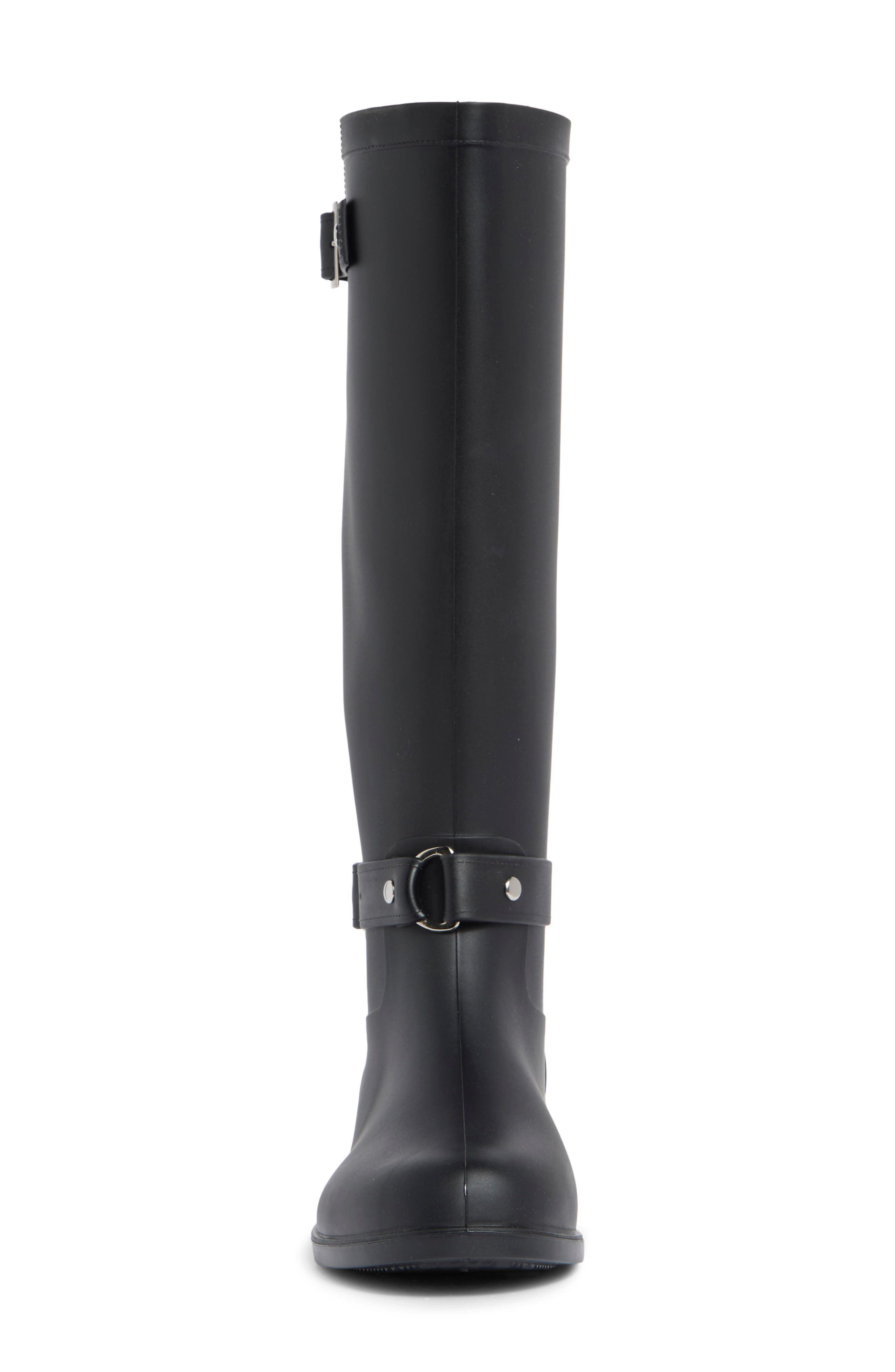 Elvera Rubber Rain Boot, Alternate, color, BLACK