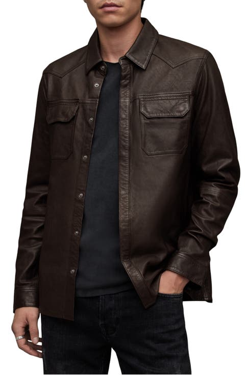 Ivan Leather Shirt Jacket