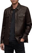 AllSaints Ivan Leather Shirt Jacket