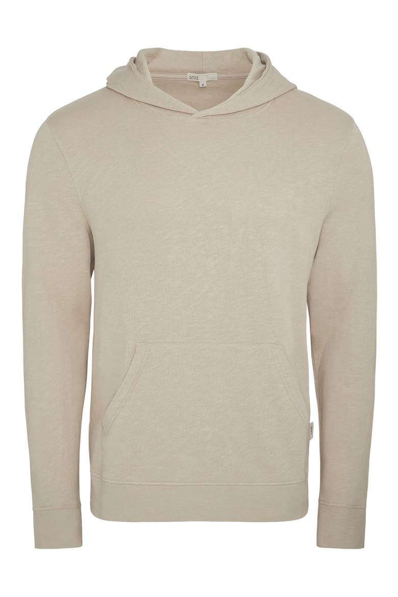 Stonewashed Cotton Terry Hoodie, Alternate, color, SAND