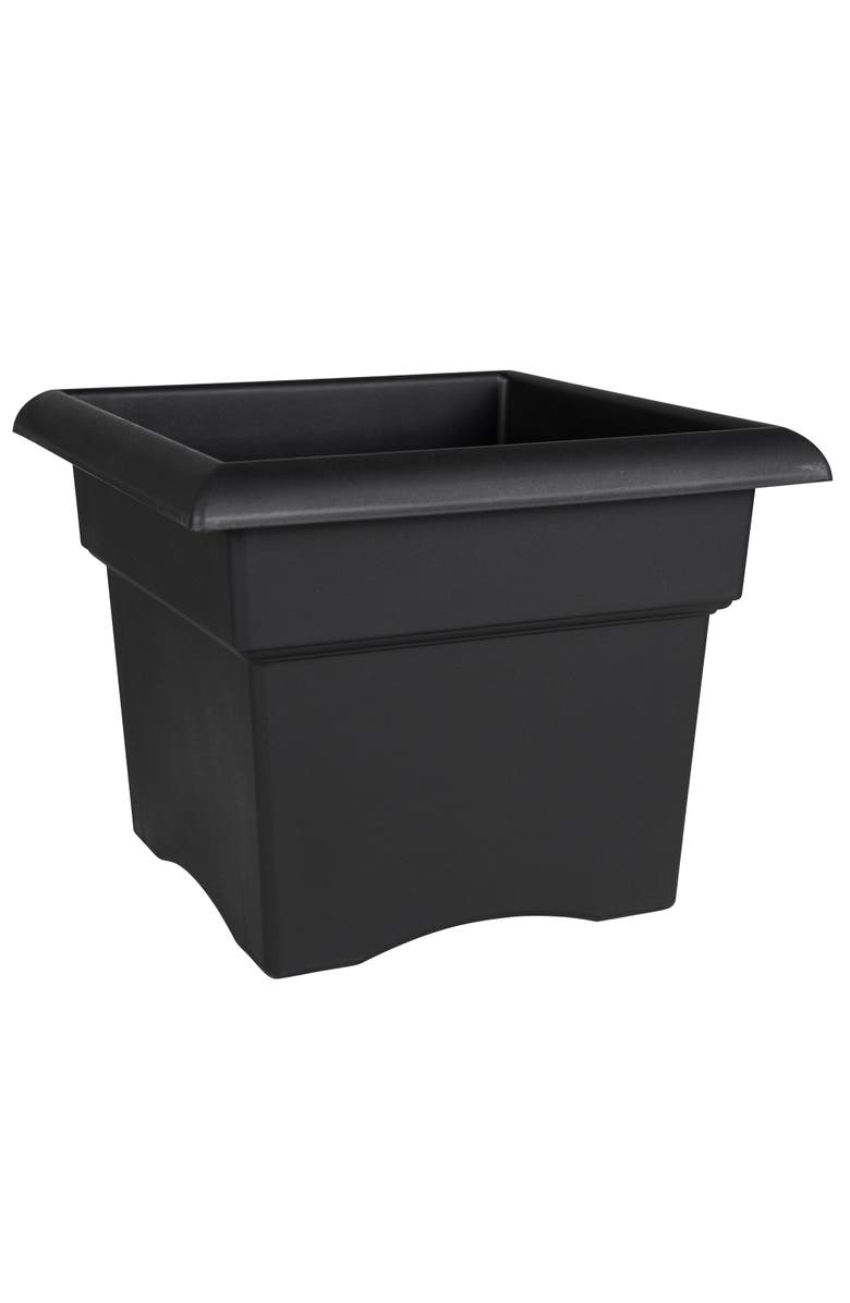 Bloem Veranda Deck Box Planter Square 18 Inch Black, Main, color, Black