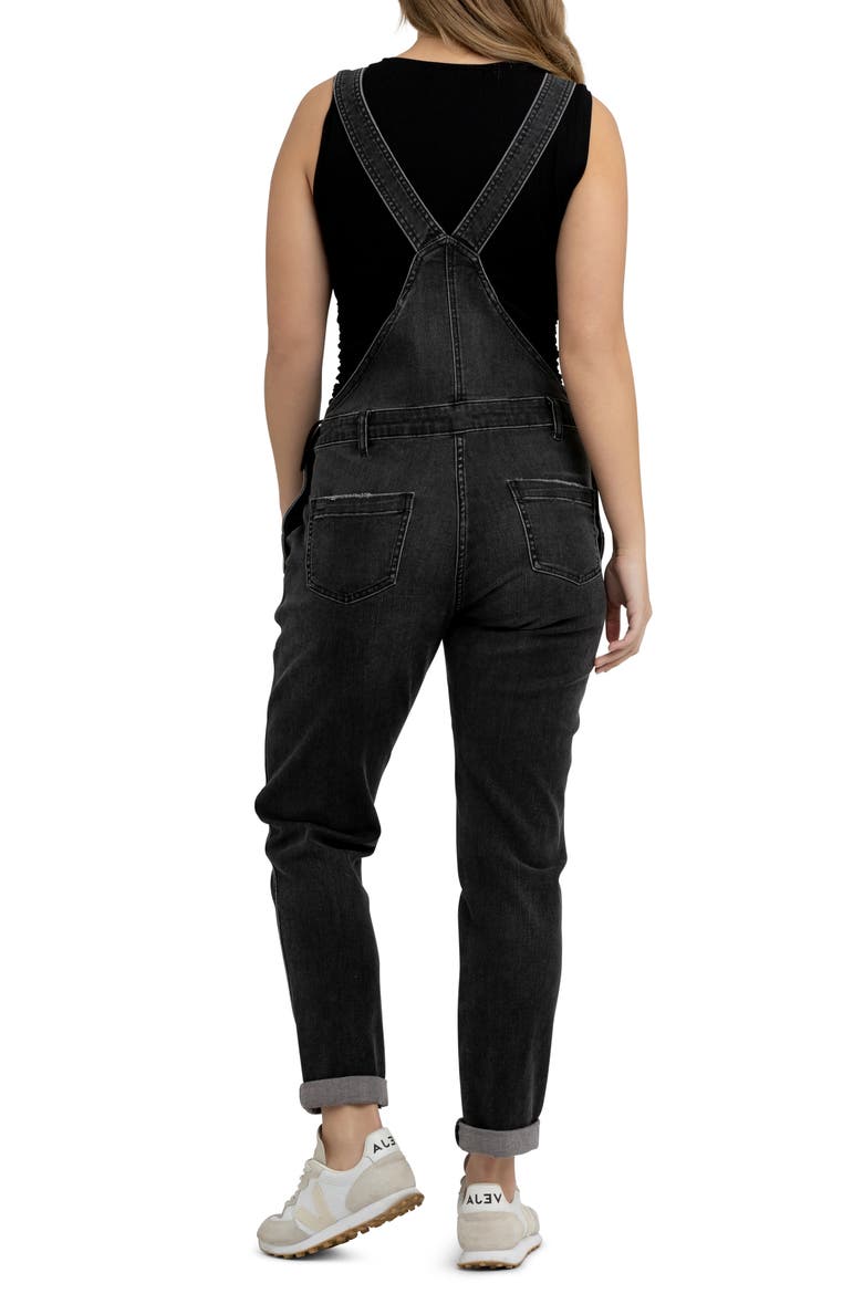 Denim Overalls, Alternate, color, BLACK