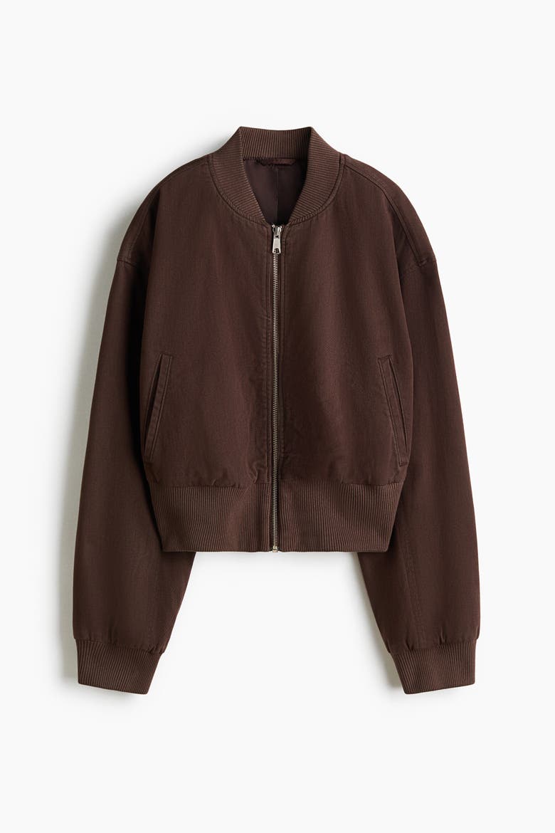 Bomber Jacket, Alternate, color, Dark brown