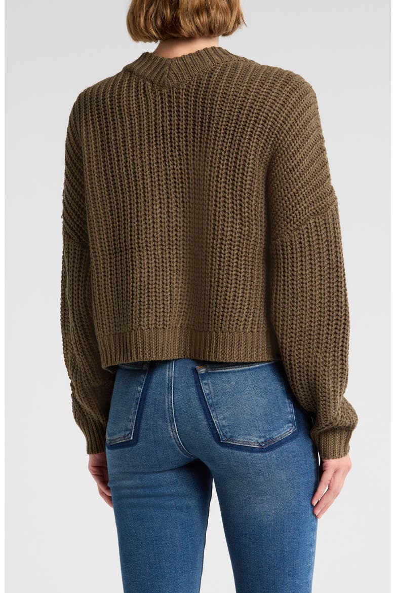 Chunky Knit Button Front Cardigan, Alternate, color, DRAB