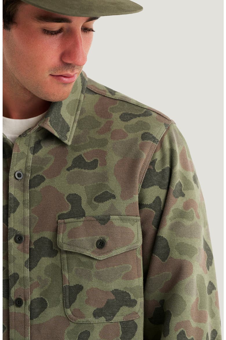 Gallatin Overshirt, Alternate, color, VINTAGE CAMO OIL GREEN