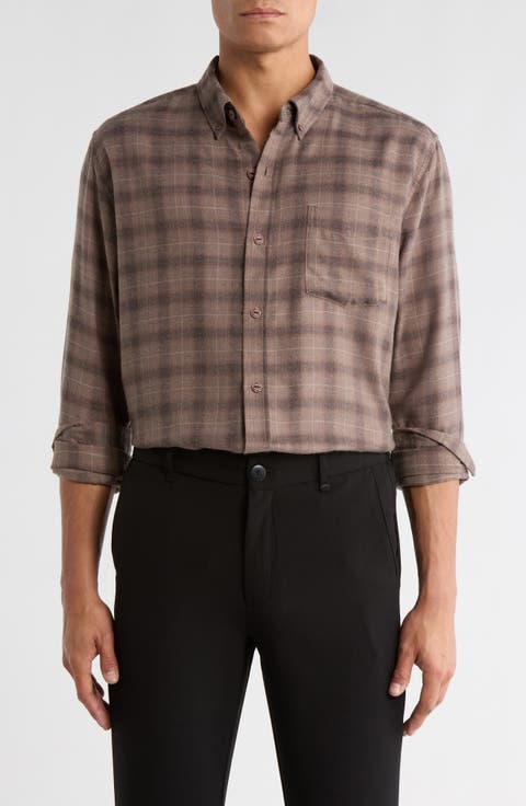 Luxe Plaid Flannel Button-Up Shirt