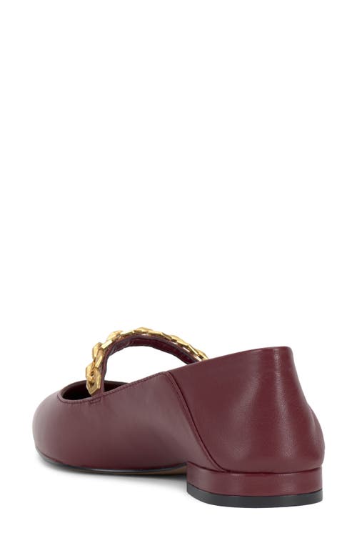 Vince Camuto Aylin Mary Jane Pointed Toe Flat In Chianti Deluxe Nappa Leather