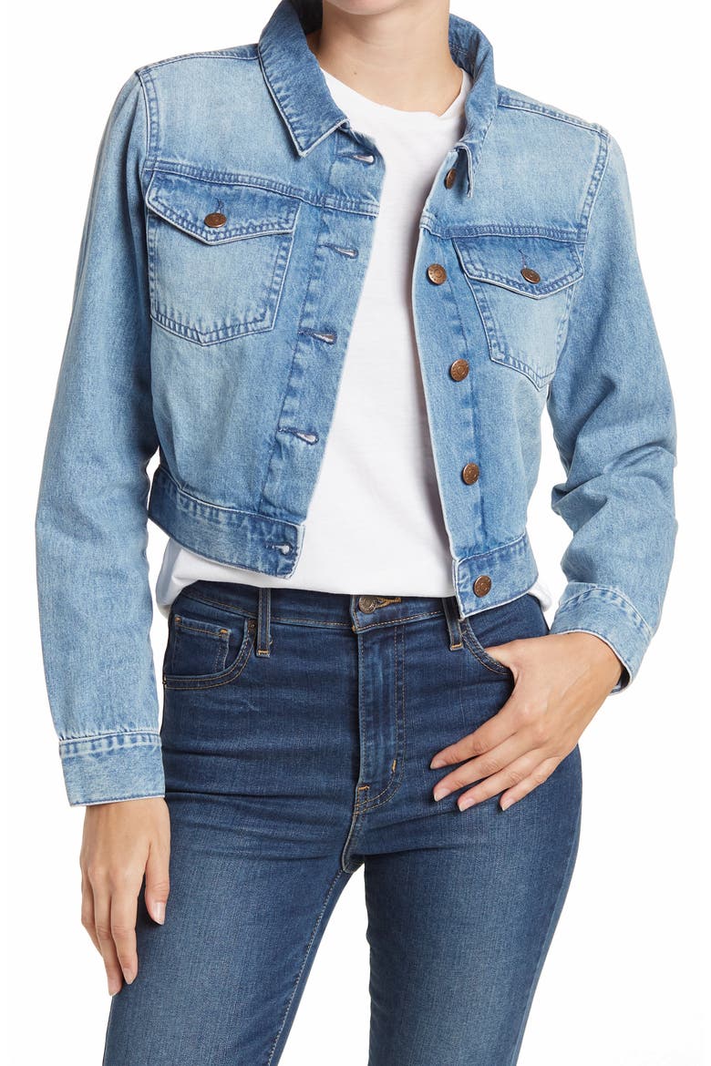 Denim Jacket, Main, color, MEDIUM WASH