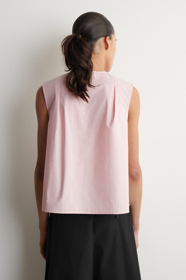 Pleated Sleeveless Top, Alternate, color, PINK