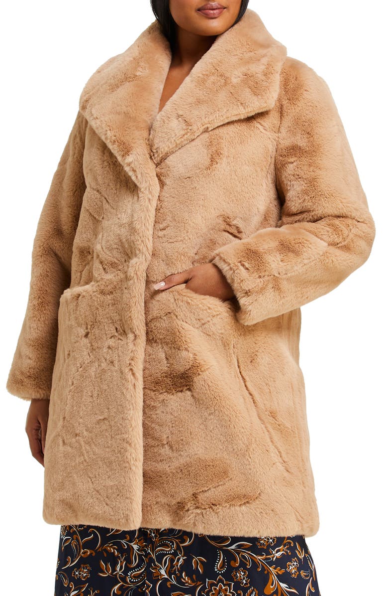 Estelle Matterhorn Faux Fur Coat, Main, color, 