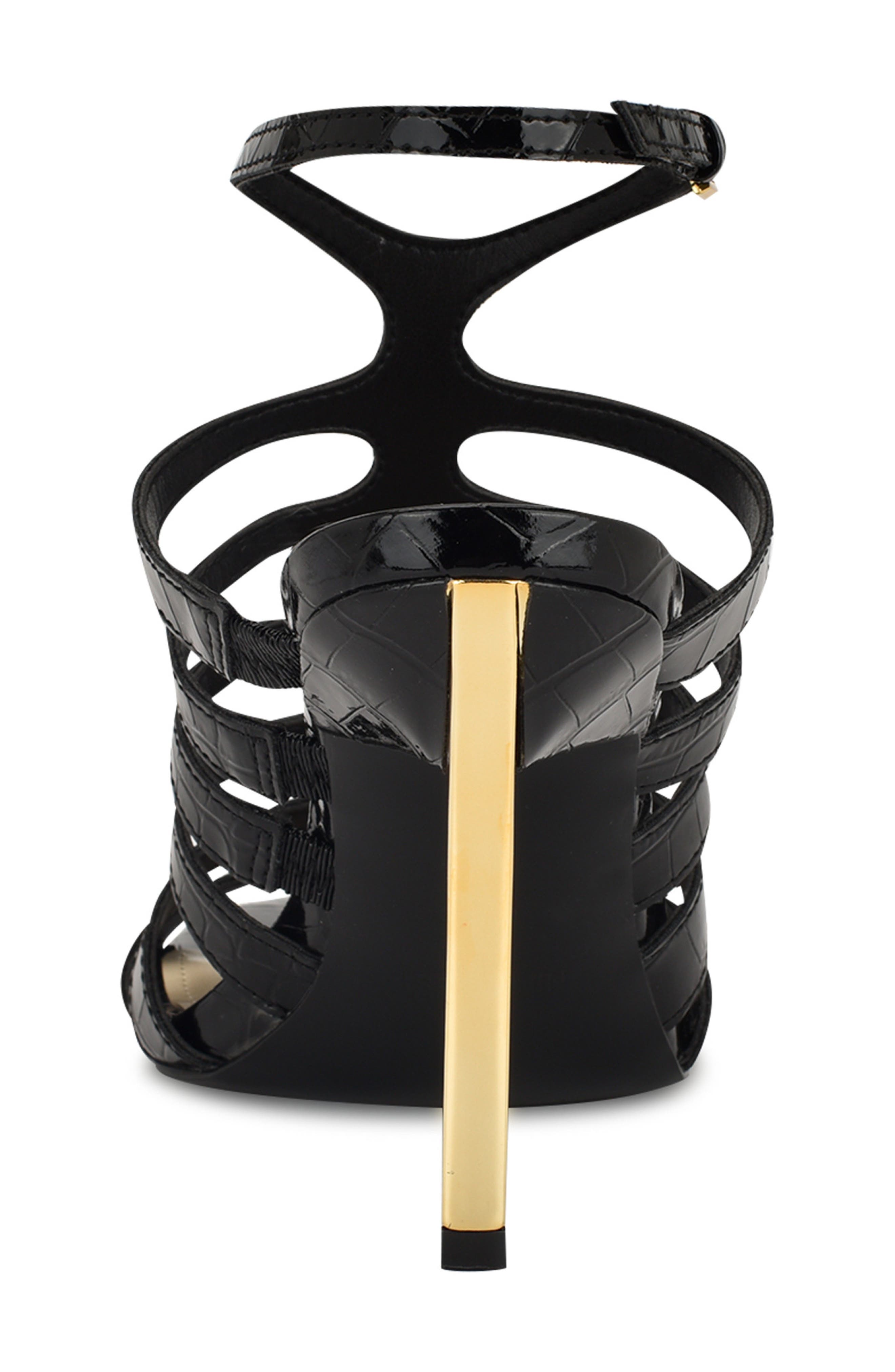 Nine West Saleen Strappy Sandal, Alternate, color, Black