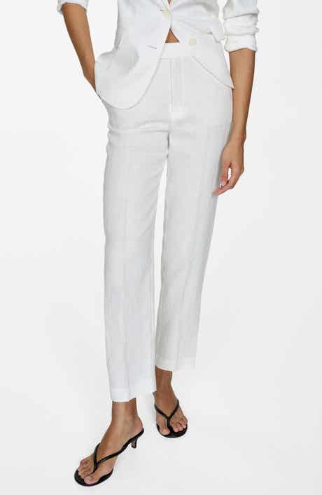 Straight Leg Linen Pants