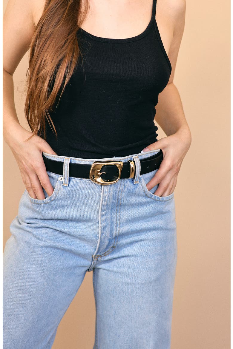 Link Belt, Alternate, color, BLACK/ GOLD